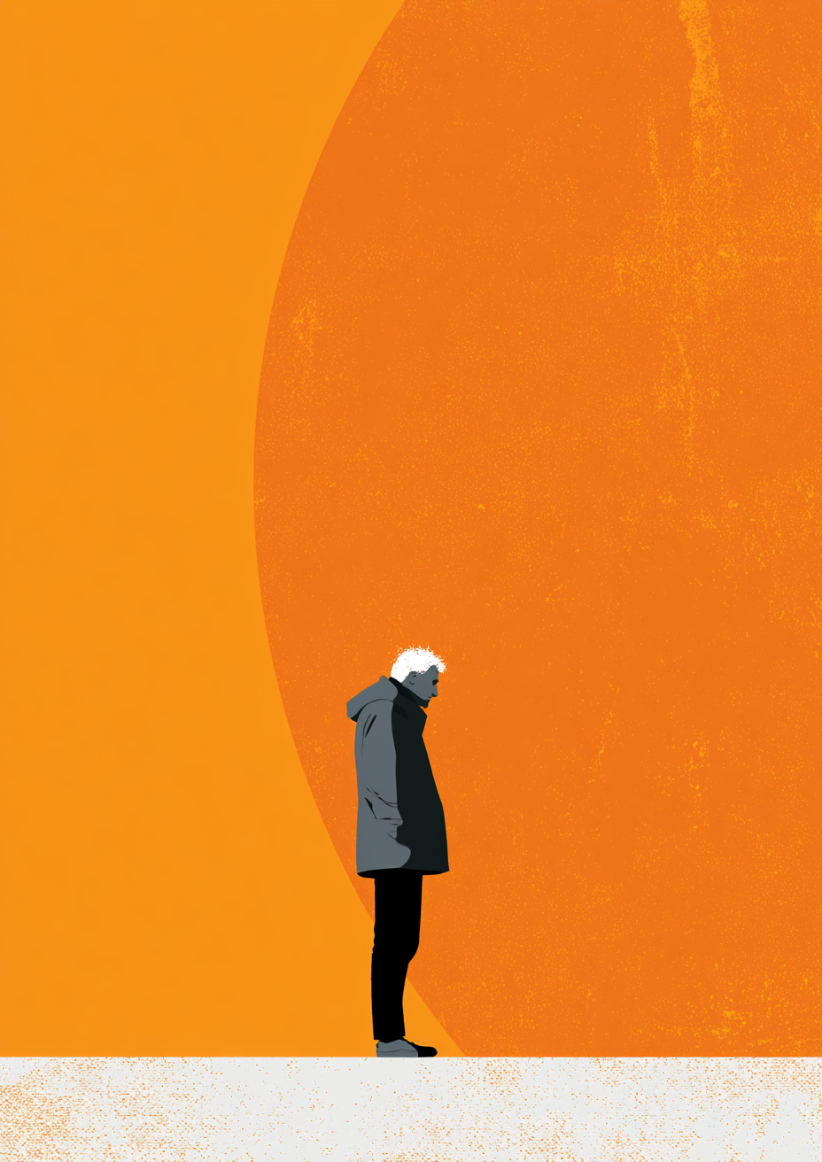 Póster pensador — Ilustración Minimalista  (Ref:0006)