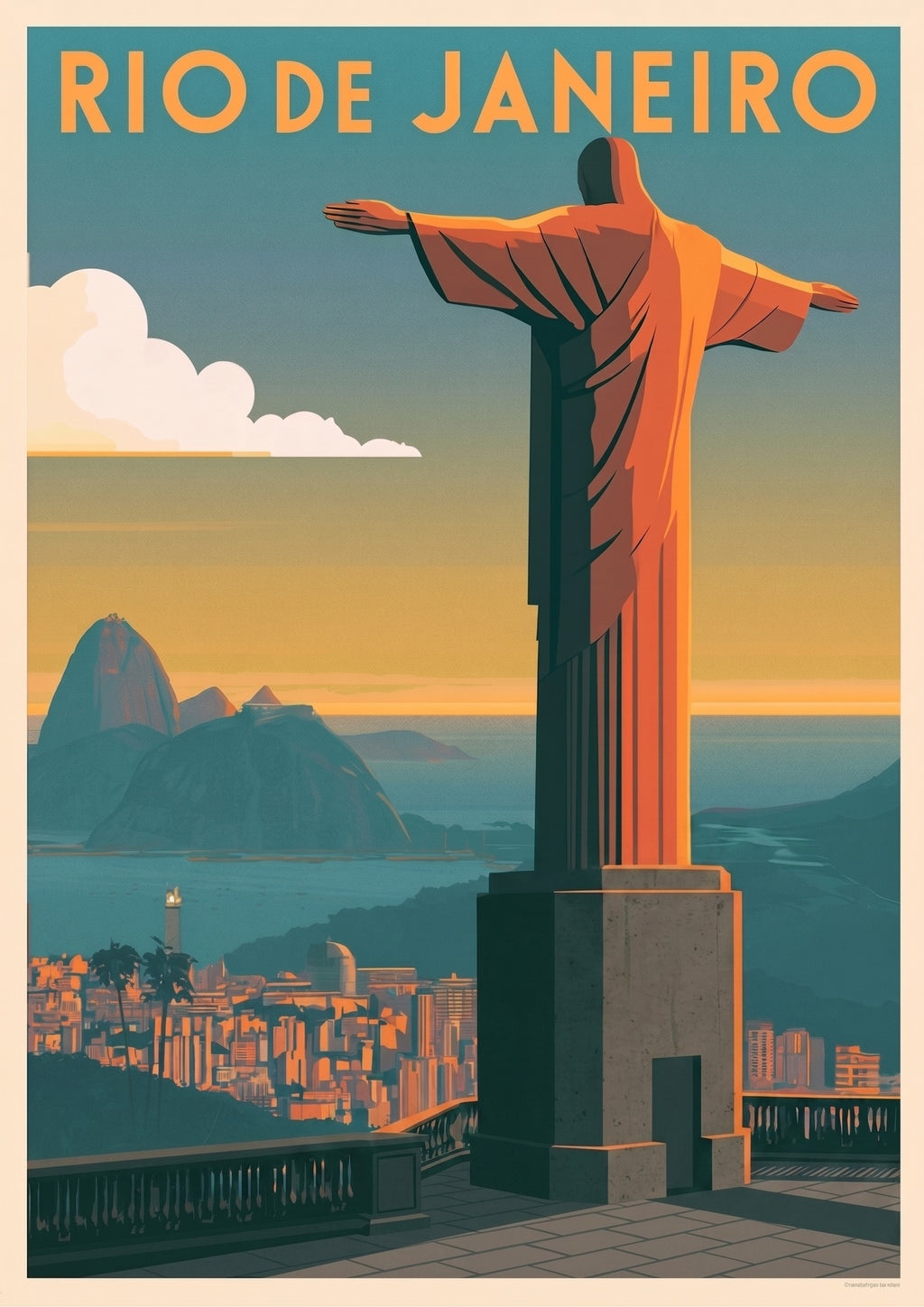 Póster Río de Janeiro — Ilustración Vintage (Ref.0014)