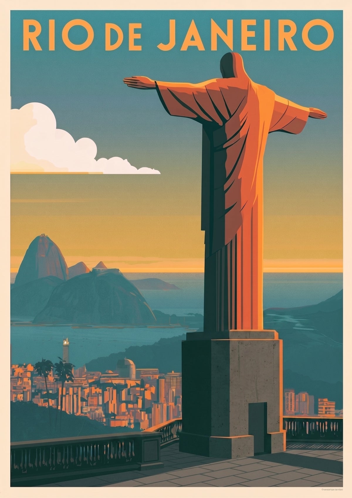Póster Río de Janeiro — Ilustración Vintage (Ref.0014)