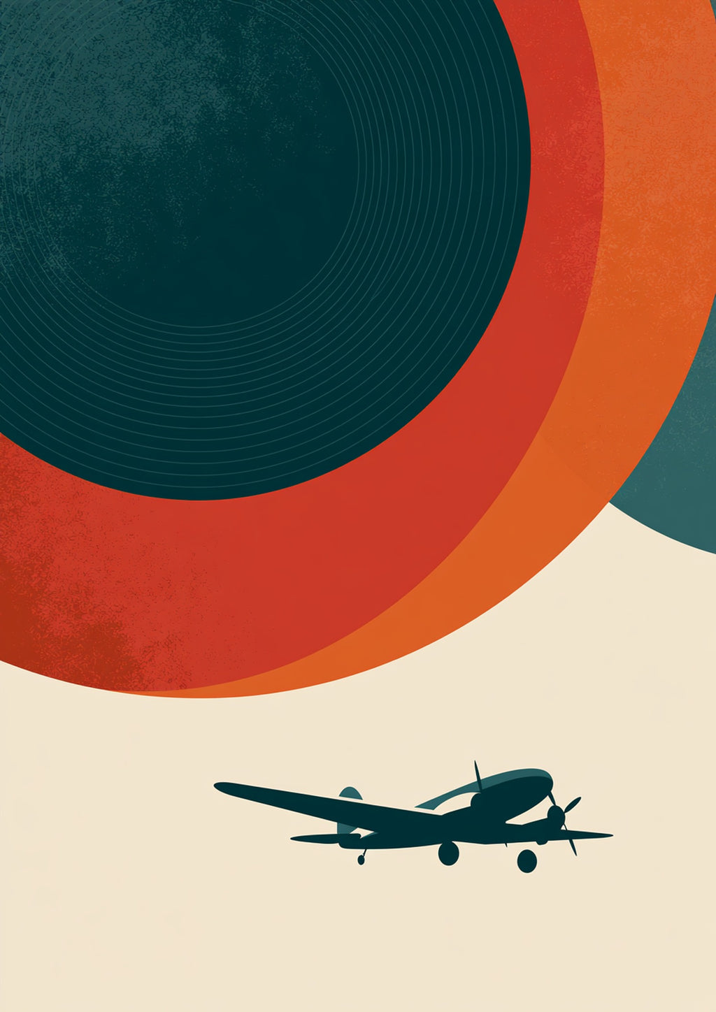 Póster Avión — Ilustración Retro (Ref:0019)