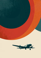 Póster Avión — Ilustración Retro (Ref:0019)
