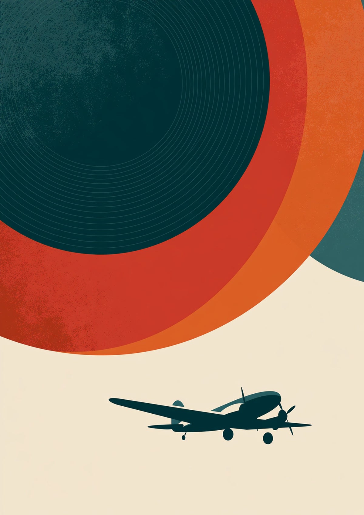 Póster Avión — Ilustración Retro (Ref:0019)