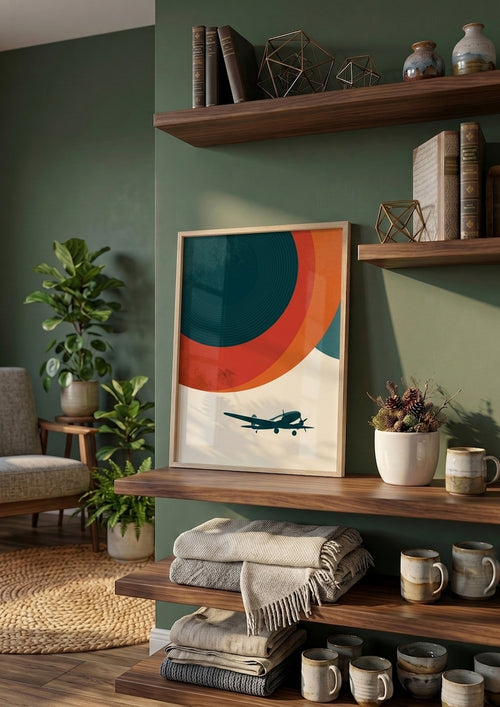 Póster Avión — Ilustración Retro (Ref:0019)
