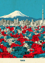 Póster Tokio Skyline — Ilustración Pop Art (Ref:0022)
