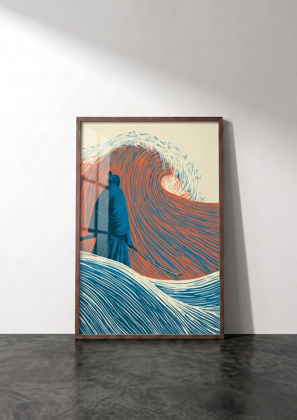 Póster Samurái — Ilustración Grabado (Ref:0024)