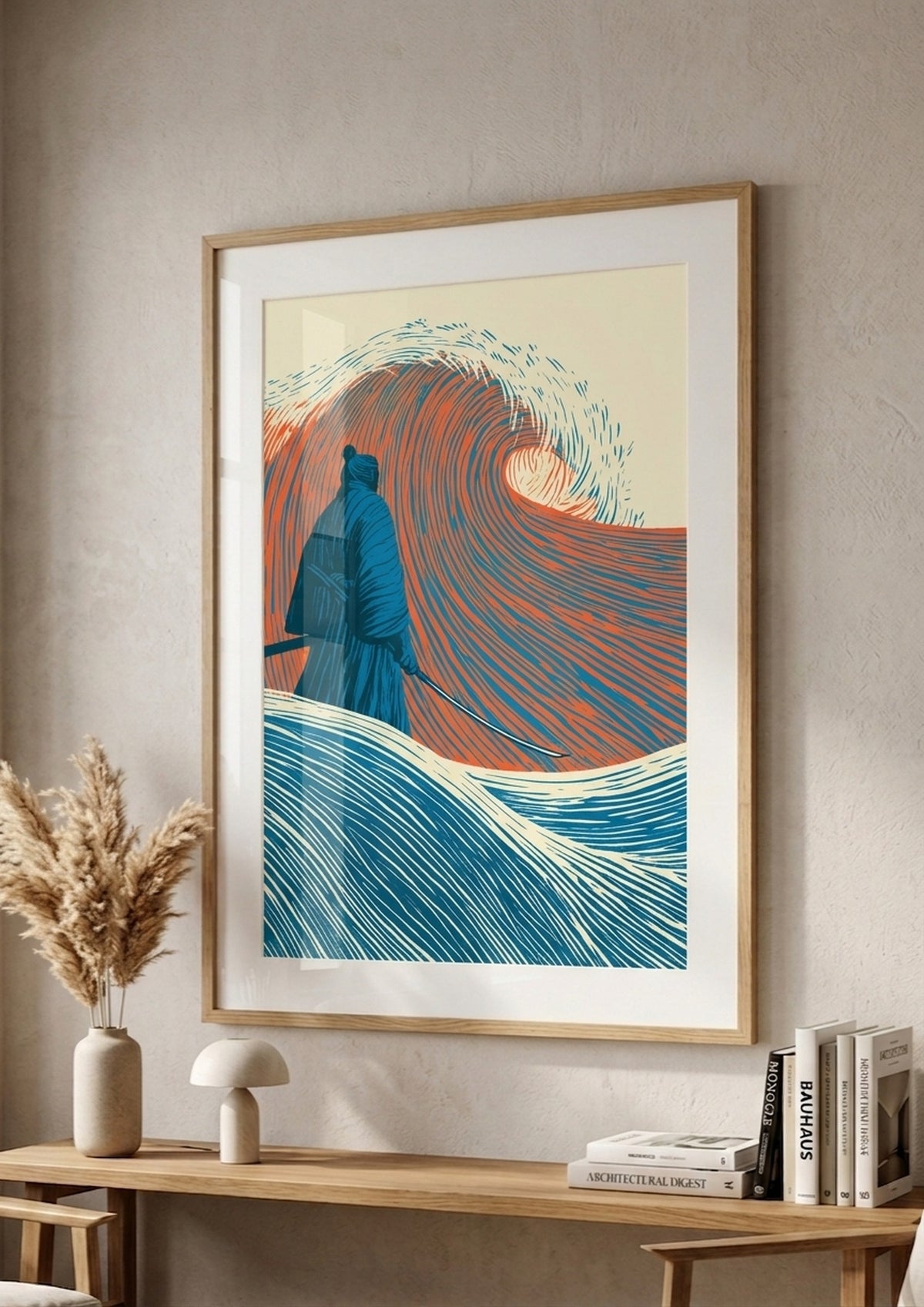 Póster Samurái — Ilustración Grabado (Ref:0024)