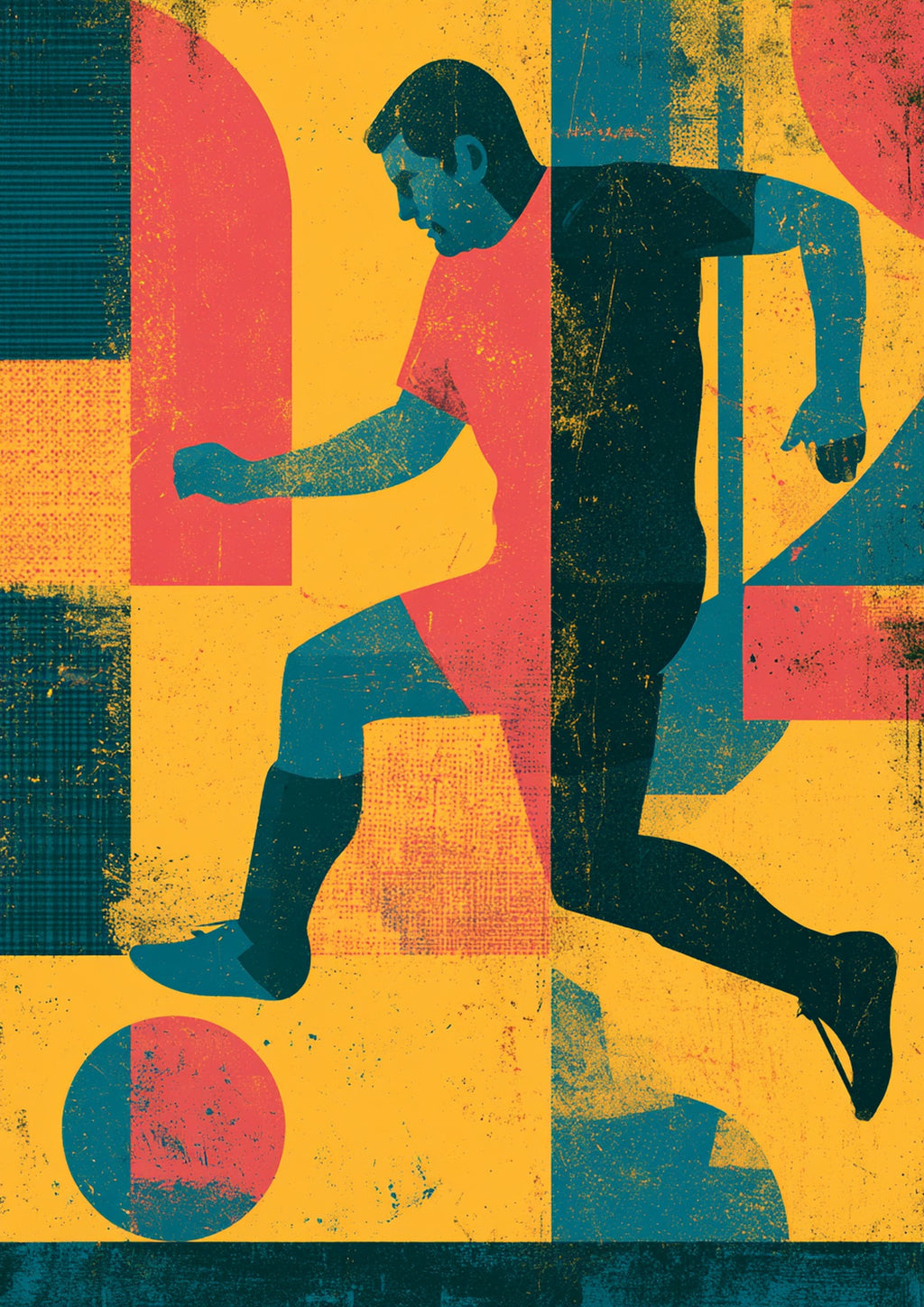 Póster Fútbol — Ilustración Retro (Ref:0025)