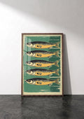 Póster Sardinas — Ilustración Grabado Vintage (Ref:0026)