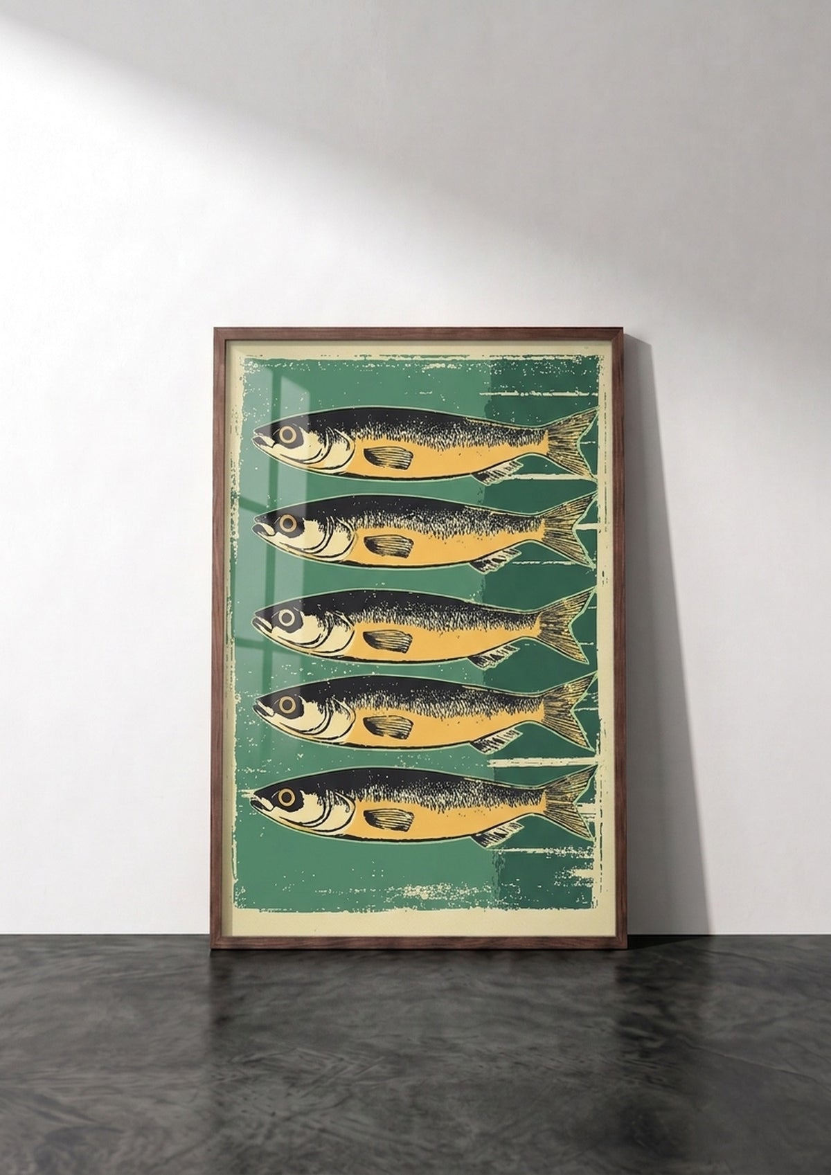 Póster Sardinas — Ilustración Grabado Vintage (Ref:0026)