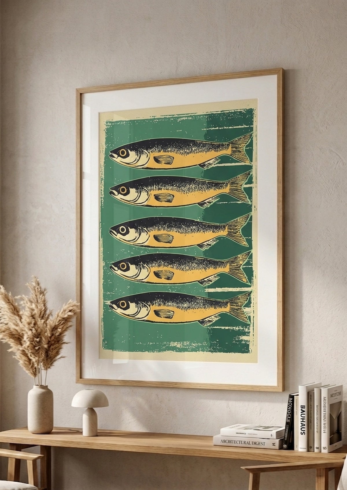 Póster Sardinas — Ilustración Grabado Vintage (Ref:0026)