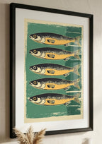 Póster Sardinas — Ilustración Grabado Vintage (Ref:0026)
