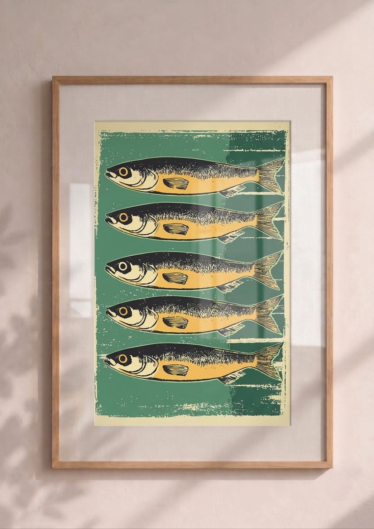 Póster Sardinas — Ilustración Grabado Vintage (Ref:0026)