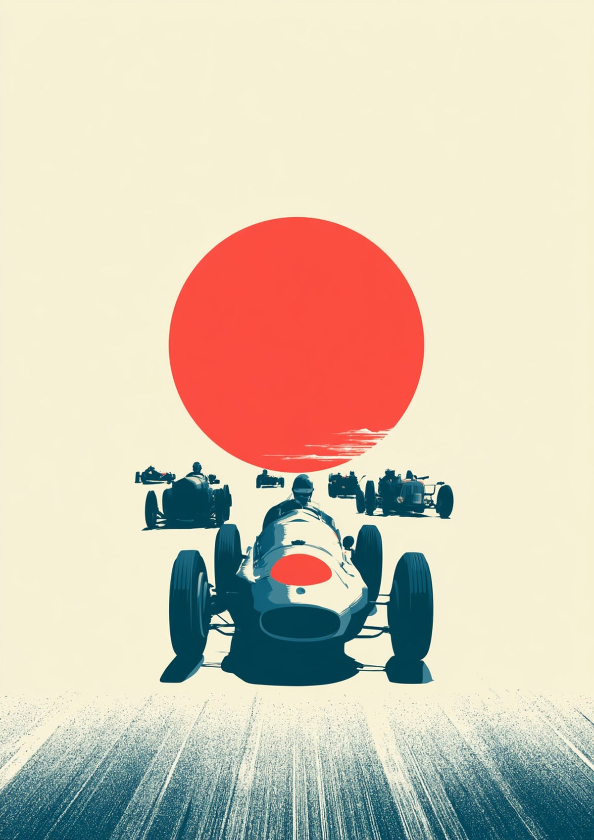 Póster Automovilismo — Ilustración Retro (Ref:0027)