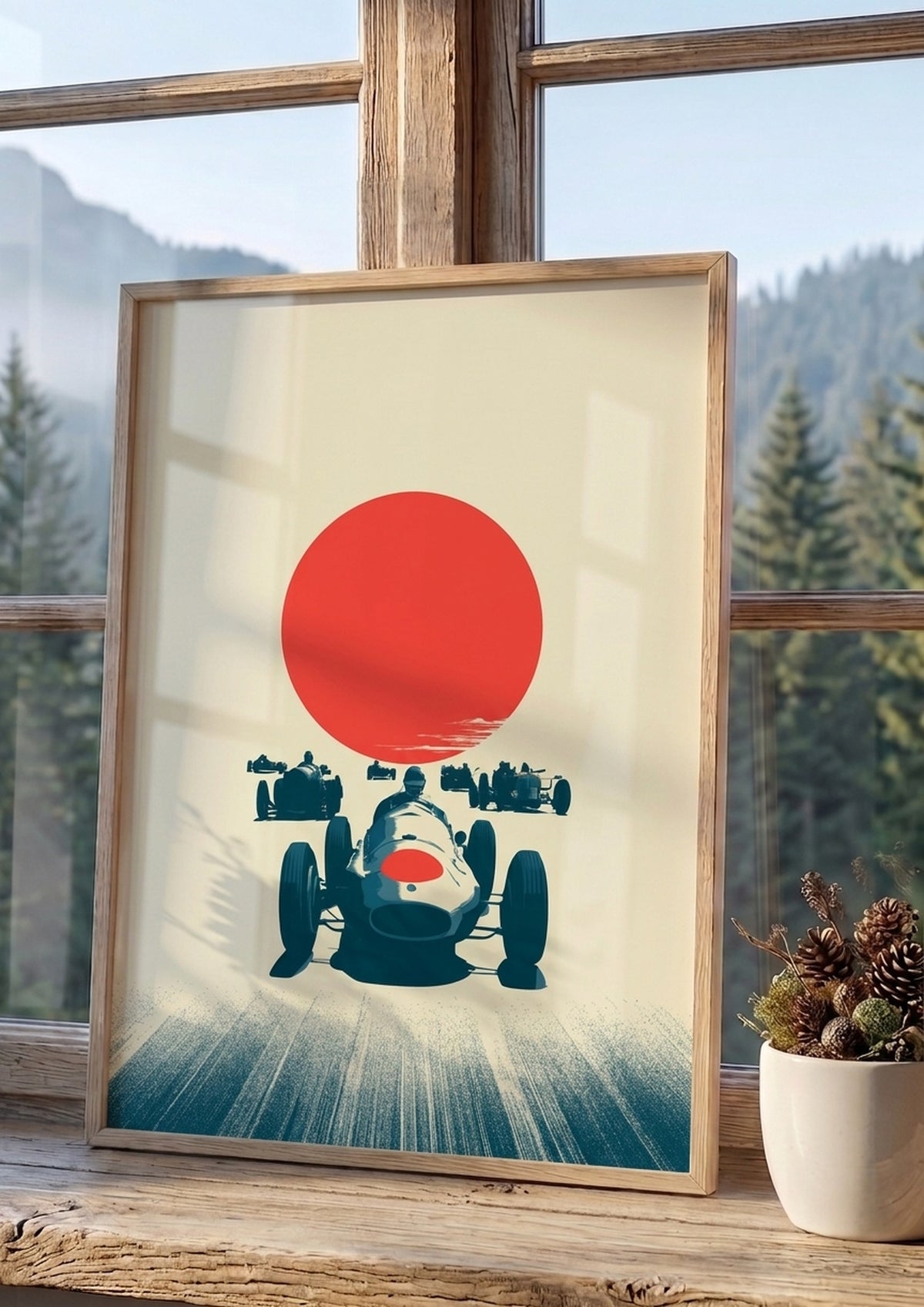 Póster Automovilismo — Ilustración Retro (Ref:0027)