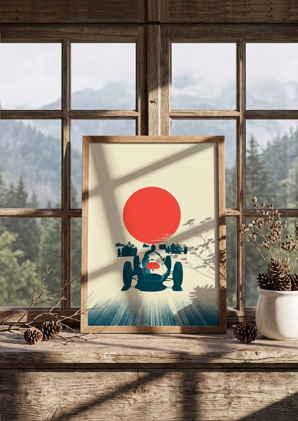 Póster Automovilismo — Ilustración Retro (Ref:0027)
