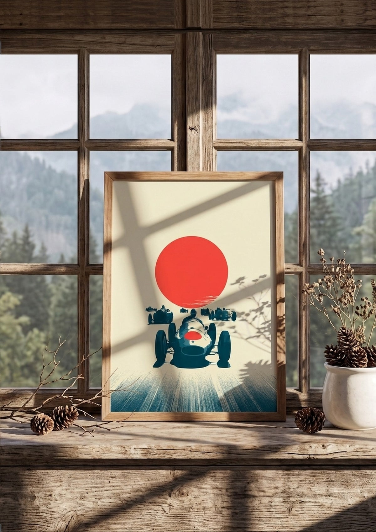 Póster Automovilismo — Ilustración Retro (Ref:0027)