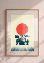 Póster Automovilismo — Ilustración Retro (Ref:0027)