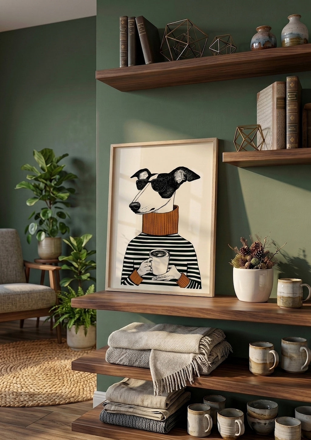 Póster Galgo Hipster (Ref:0028)