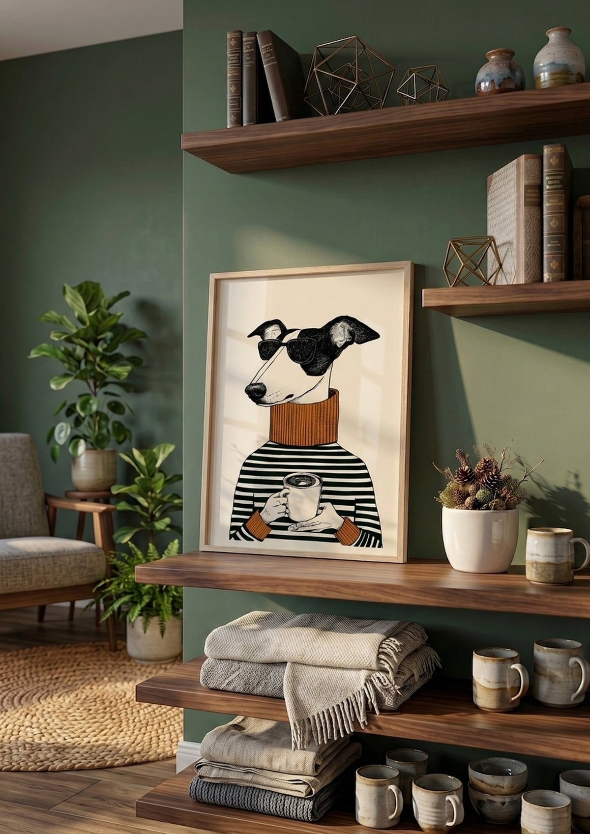 Póster Galgo Hipster (Ref:0028)