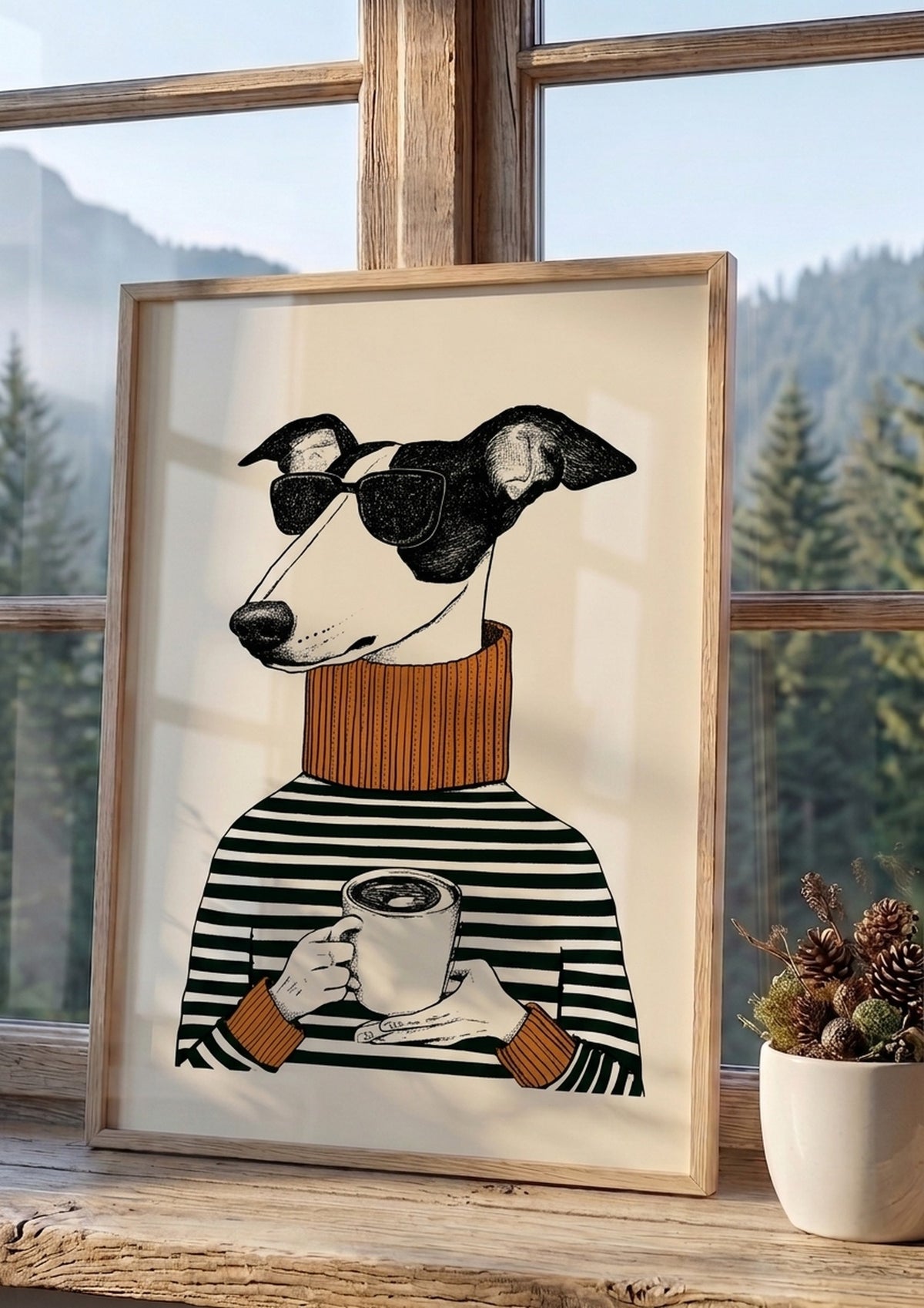 Póster Galgo Hipster (Ref:0028)