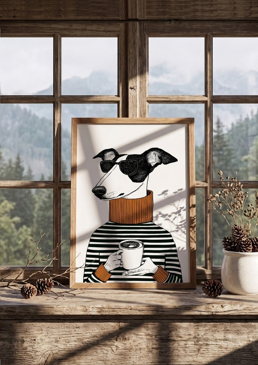 Póster Galgo Hipster (Ref:0028)