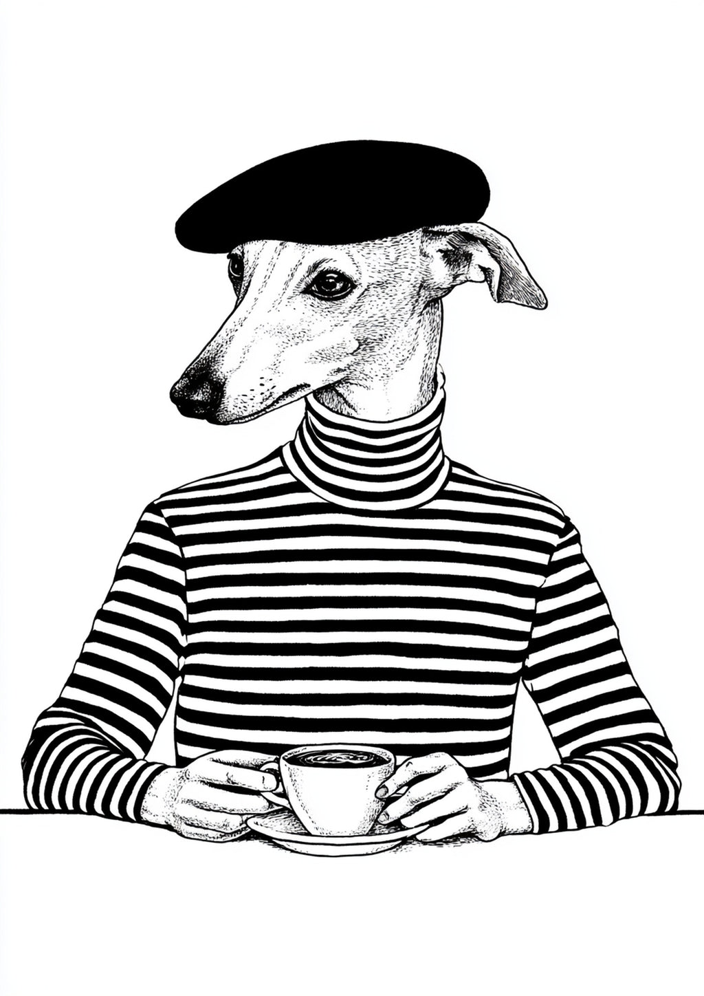 Póster Galgo Hipster (Ref:0029)