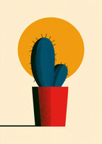 Póster Cactus — Ilustración Geométrica (Ref:0030)