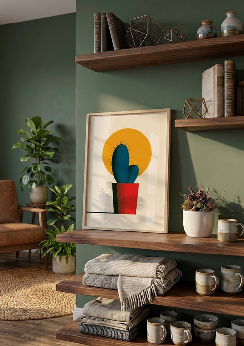 Póster Cactus — Ilustración Geométrica (Ref:0030)