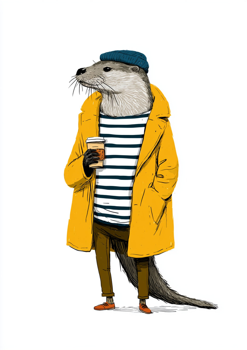 Póster Nutria Hipster (Ref:0032)