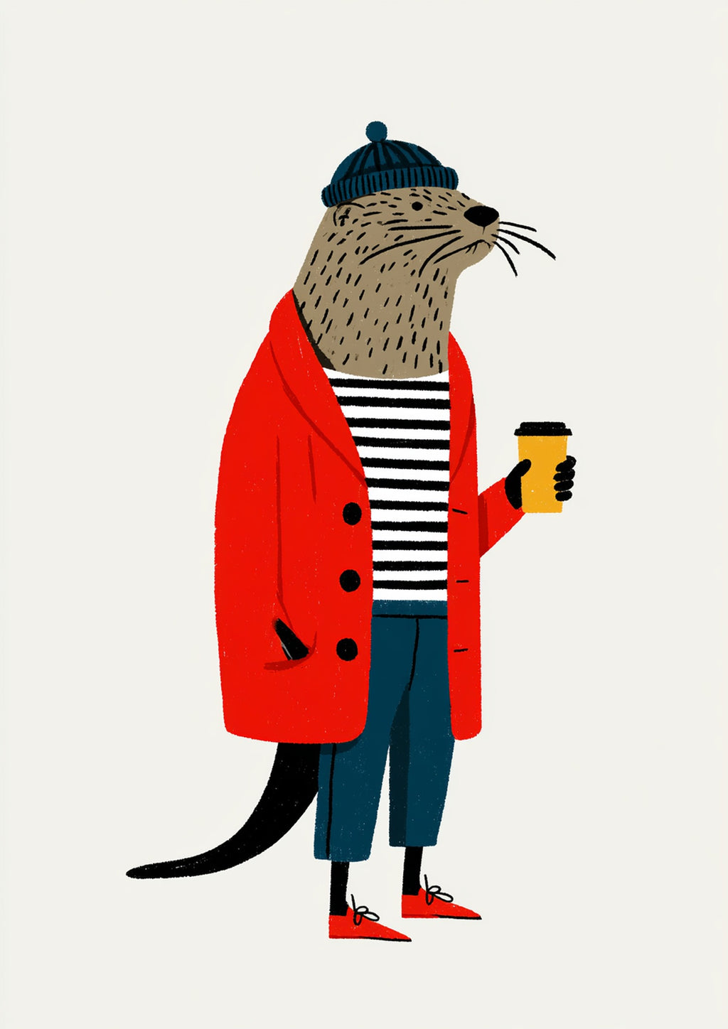 Póster Nutria Hipster (Ref:0033)