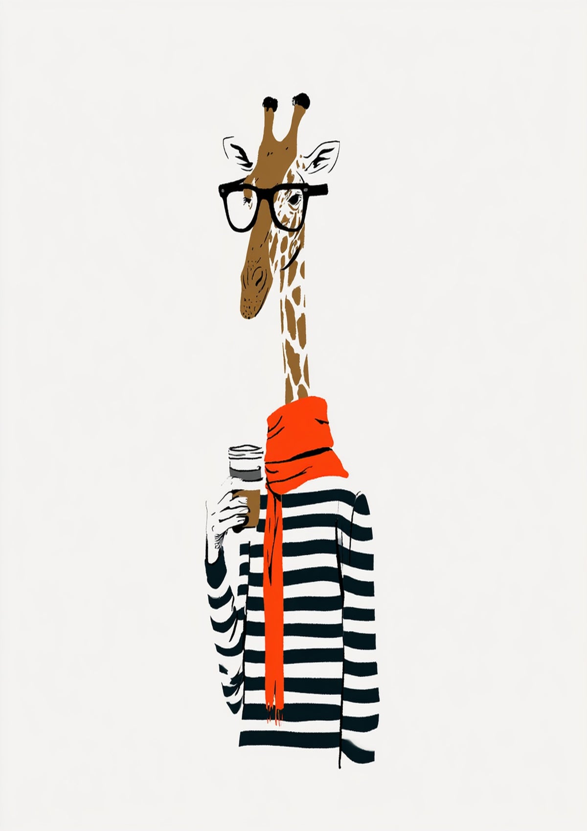 Póster Jirafa Hipster  (Ref:0036)