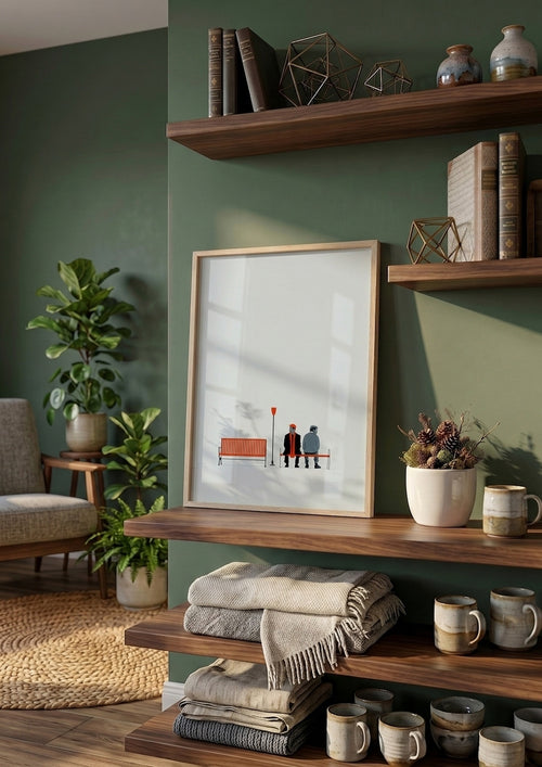 Póster Banco — Ilustración Minimalista (Ref:0046)