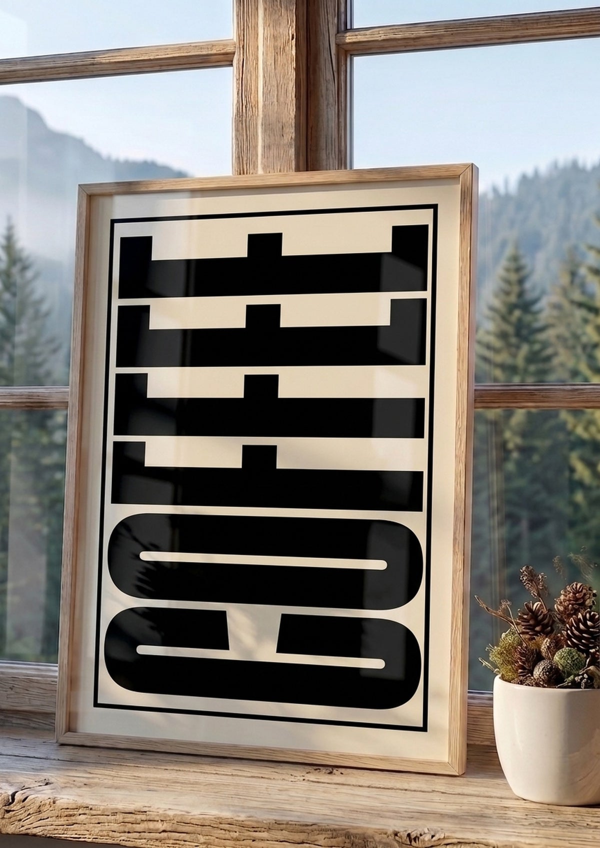 Póster Coffee - Ilustración tipográfica  (Ref.0058)