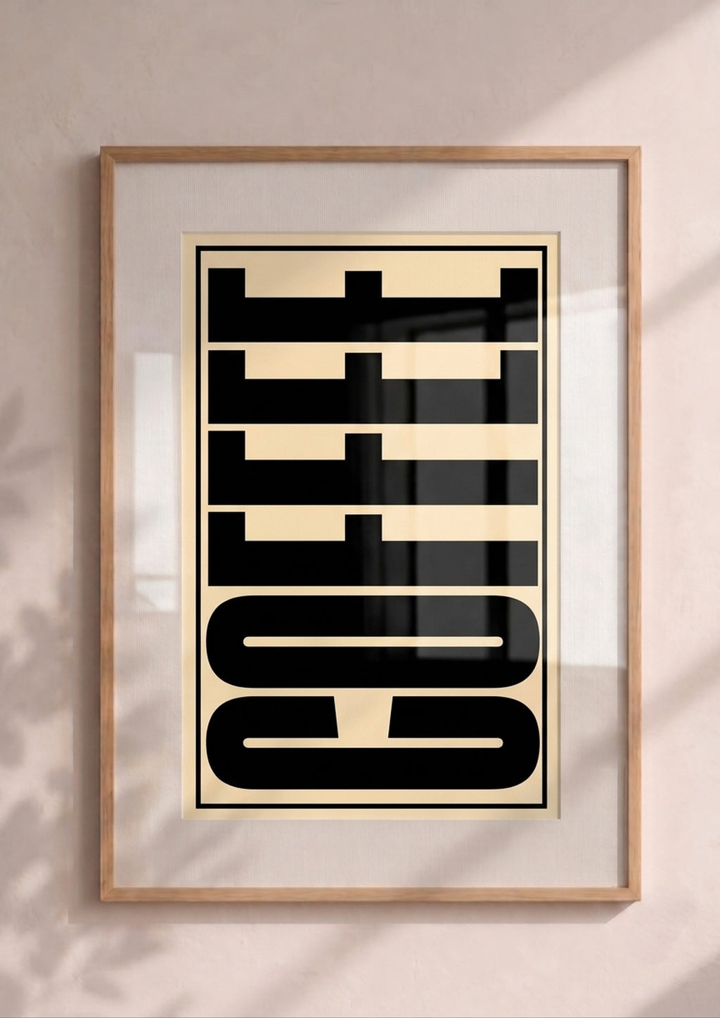 Póster Coffee - Ilustración tipográfica  (Ref.0058)