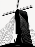 Póster Ámsterdam Molino — Ilustración Gráfica (Ref.0059)