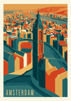Póster Ámsterdam — Ilustración Vectorial (Ref.0062)