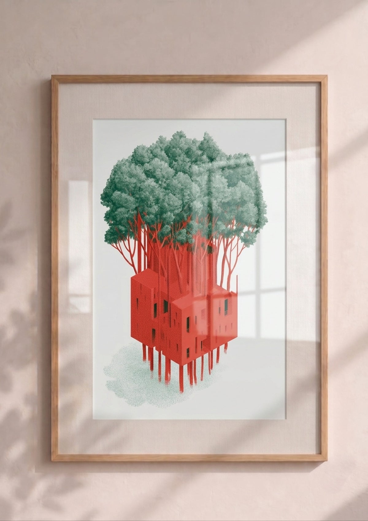 Póster Edificio y Árboles  (Reff.0064)