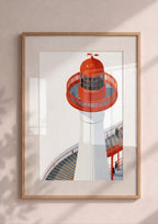 Póster Faro Vista Aérea — Ilustración Arquitectónica (Ref.0066)