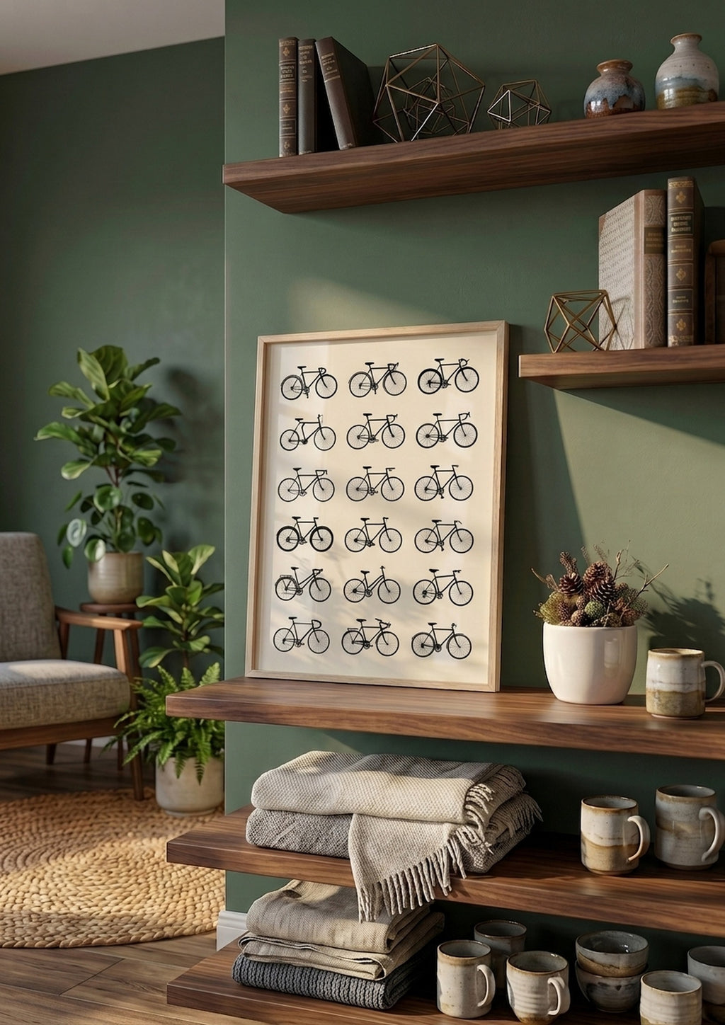 Póster Bicicletas — Ilustración Lineal (Ref.0069)
