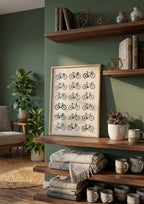 Póster Bicicletas — Ilustración Lineal (Ref.0069)