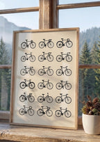 Póster Bicicletas — Ilustración Lineal (Ref.0069)