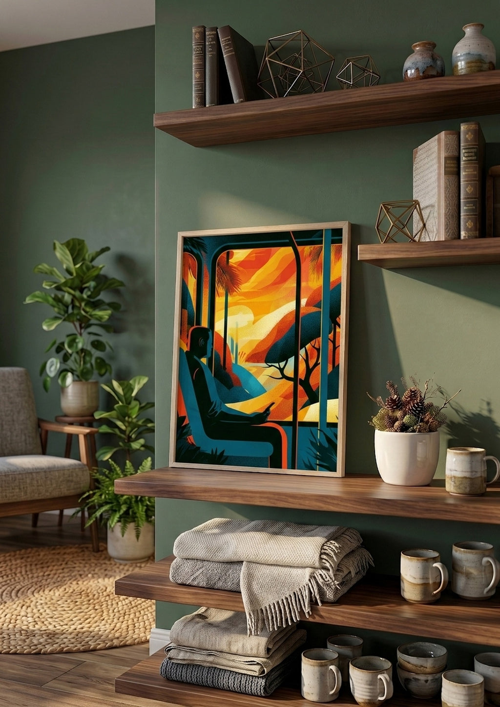 Póster Viajero al Atardecer (Ref.0071)