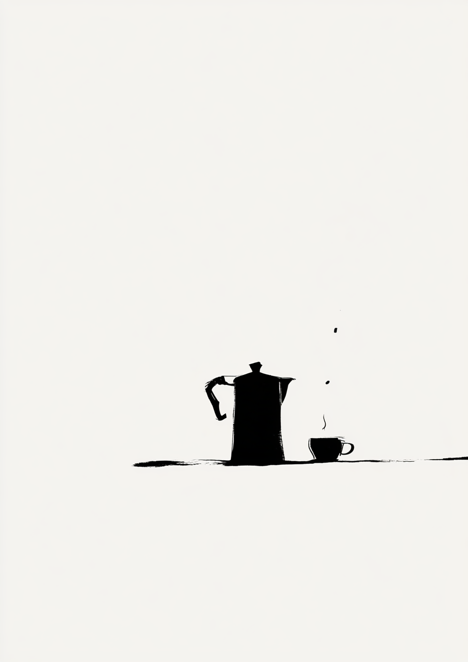 Póster Cafetera Silueta (Ref.0077)