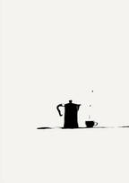 Póster Cafetera Silueta (Ref.0077)