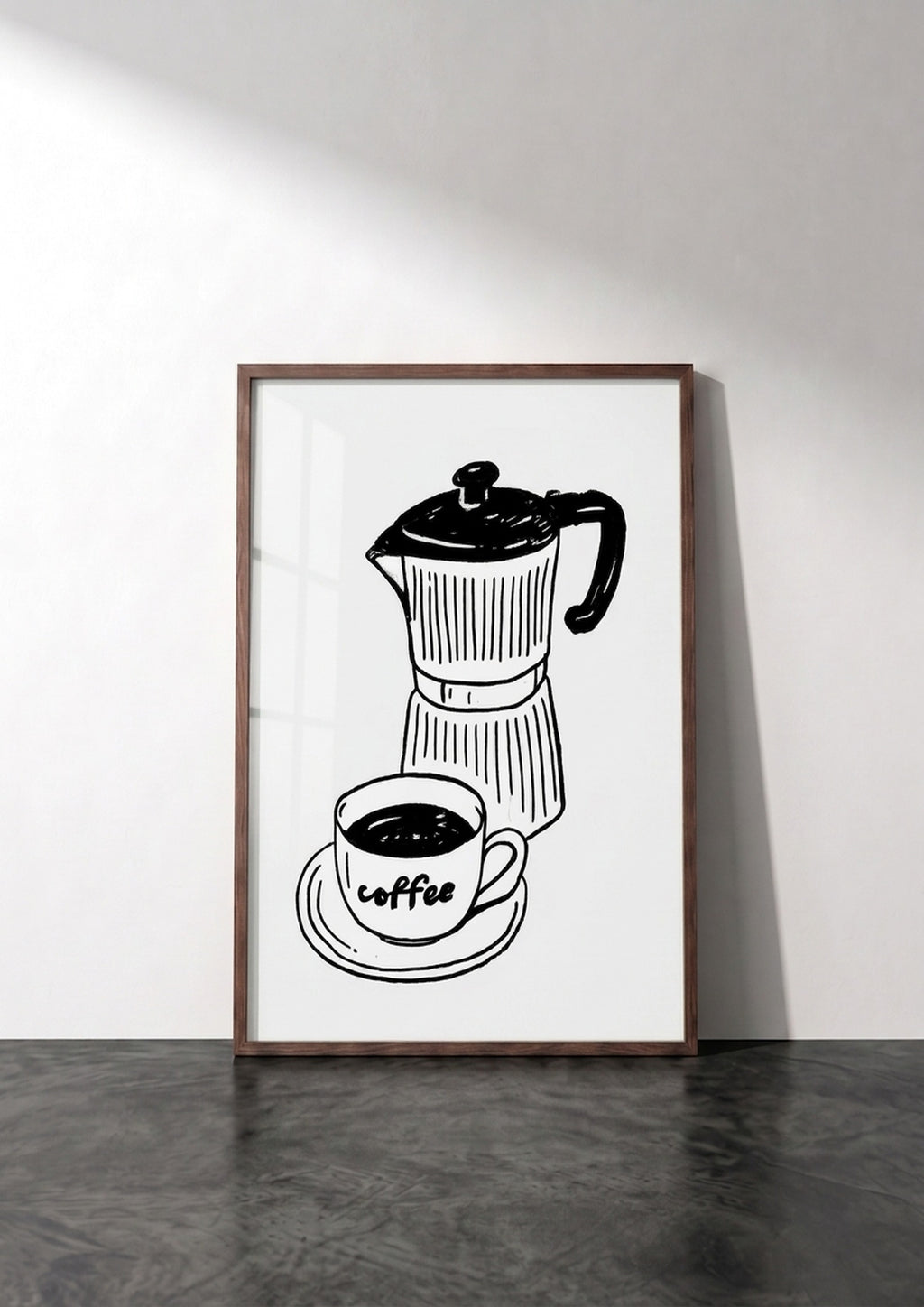 Póster Cafetera y Taza (Ref.0079)