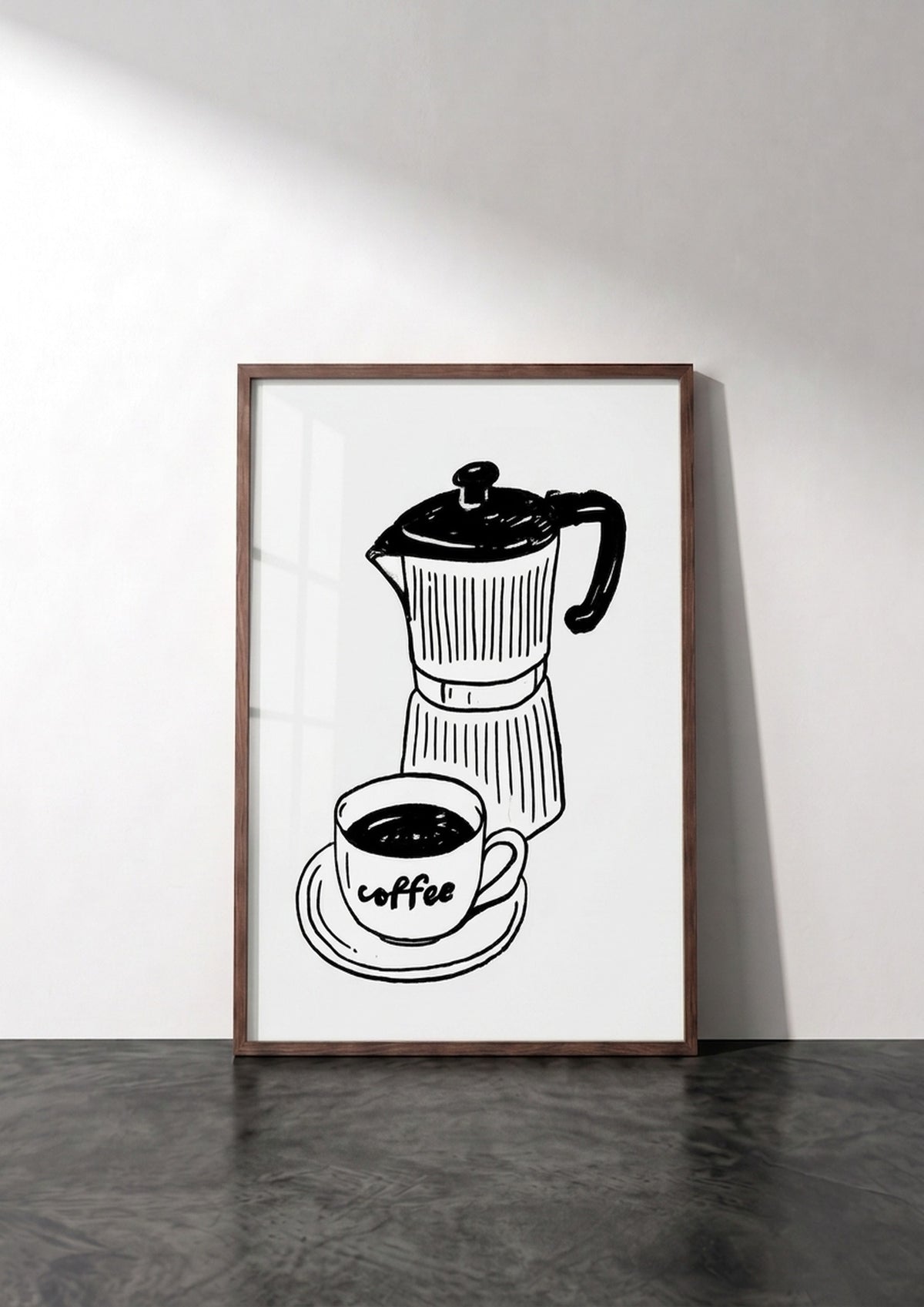 Póster Cafetera y Taza (Ref.0079)