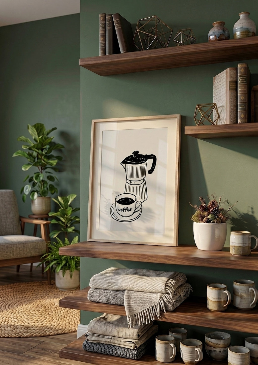 Póster Cafetera y Taza (Ref.0079)