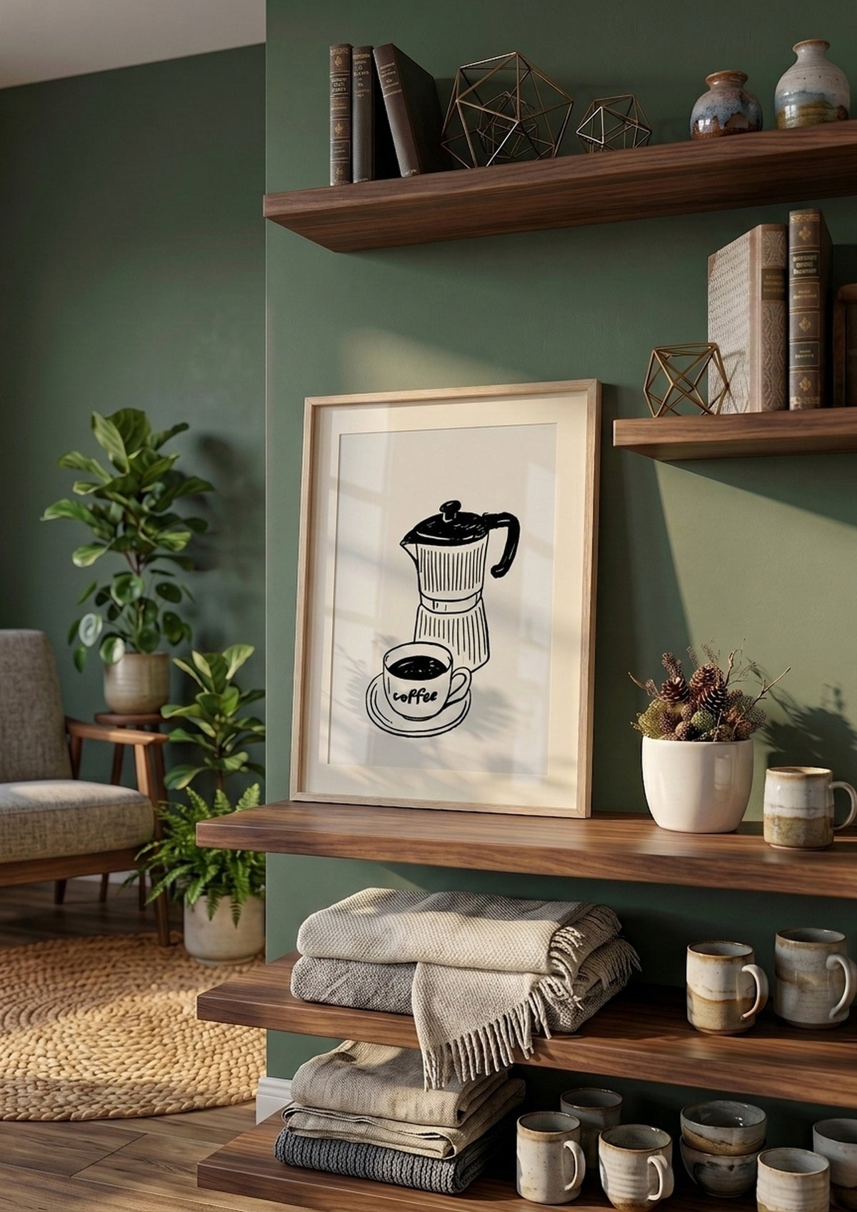 Póster Cafetera y Taza (Ref.0079)