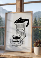 Póster Cafetera y Taza (Ref.0079)