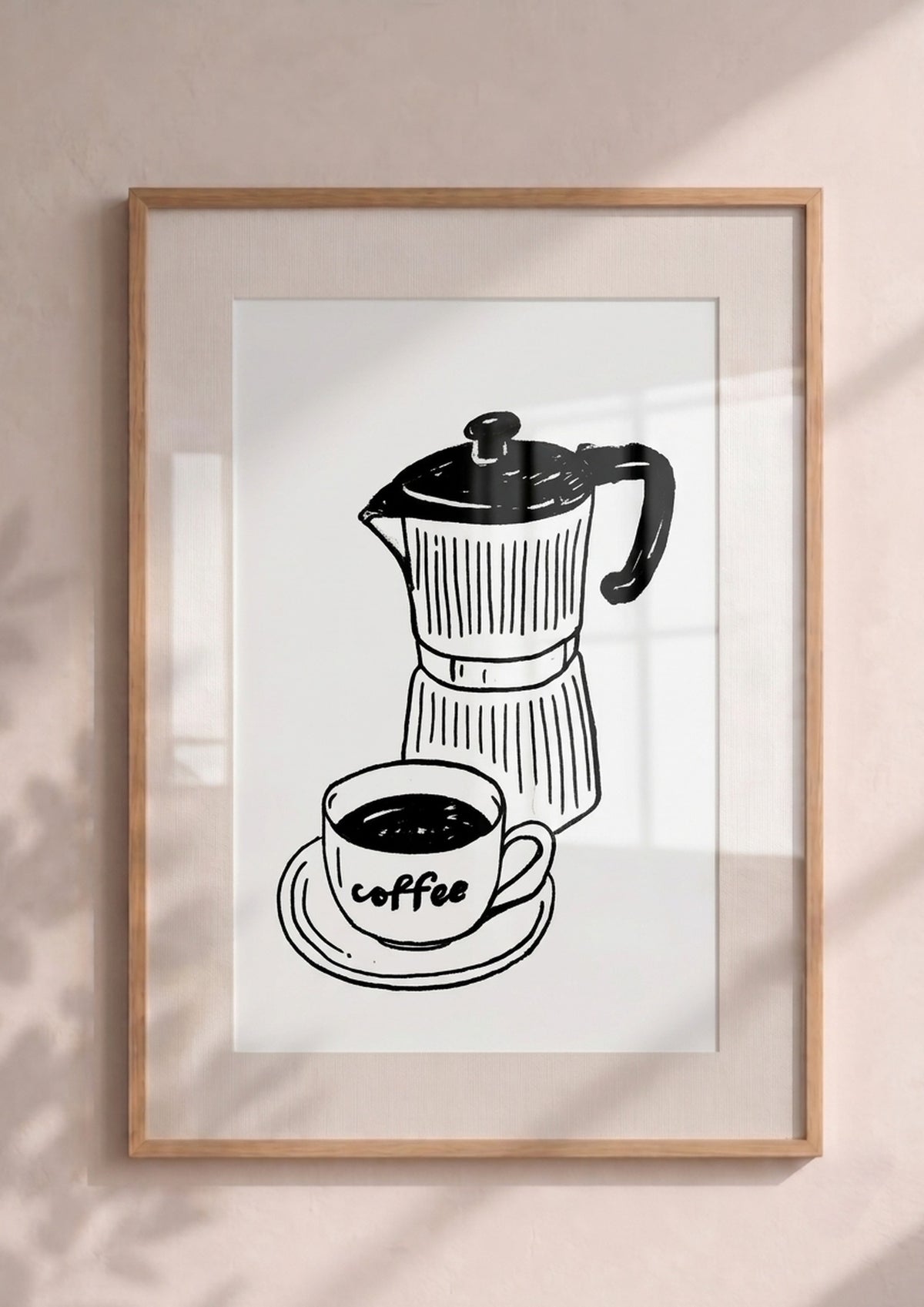 Póster Cafetera y Taza (Ref.0079)
